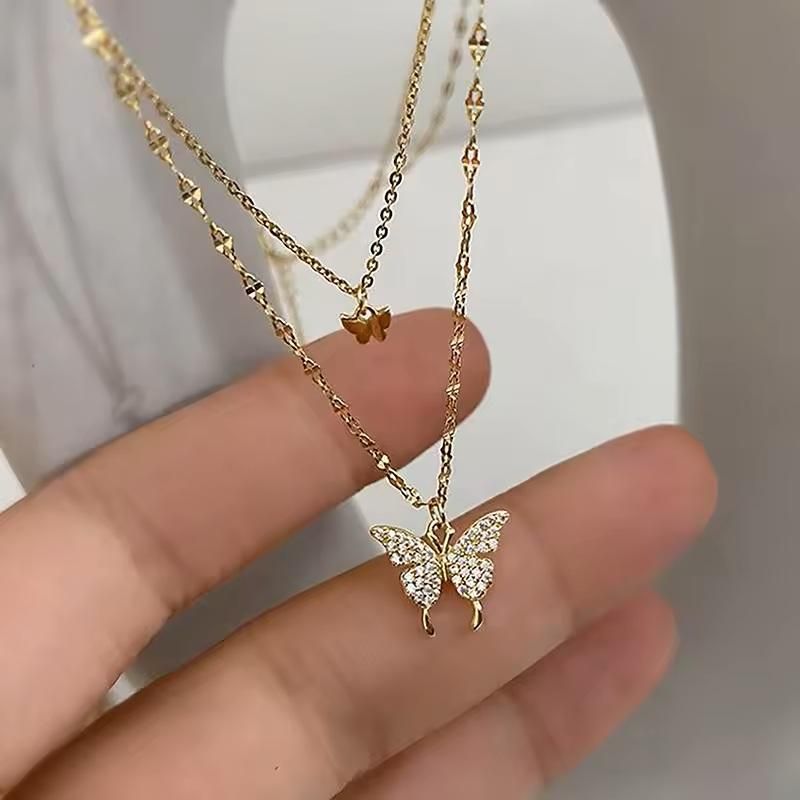 Double Layer Clavicle Chain Necklace