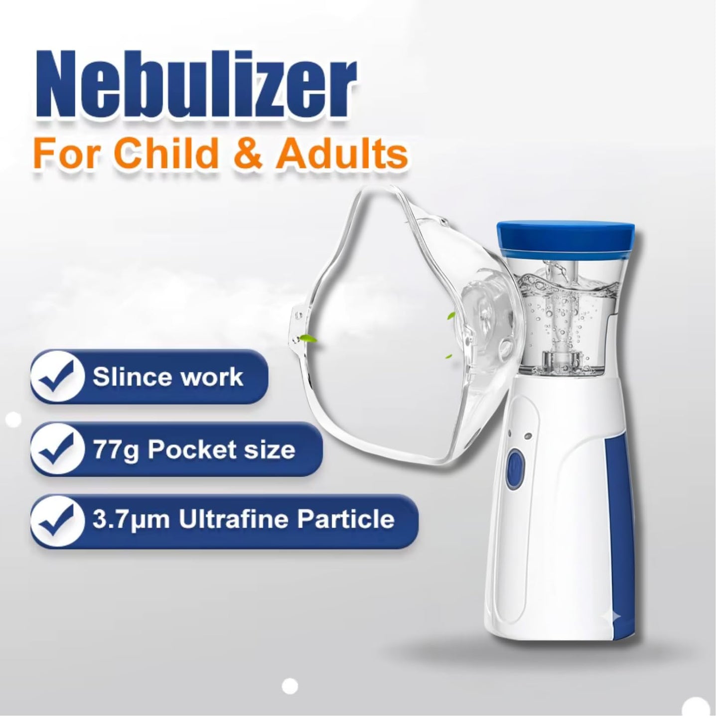 Portable Ultrasonic Rechargeable Mesh Nebulizer Machine