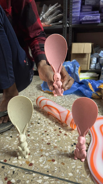 Rabbit Standing Rice Spoon