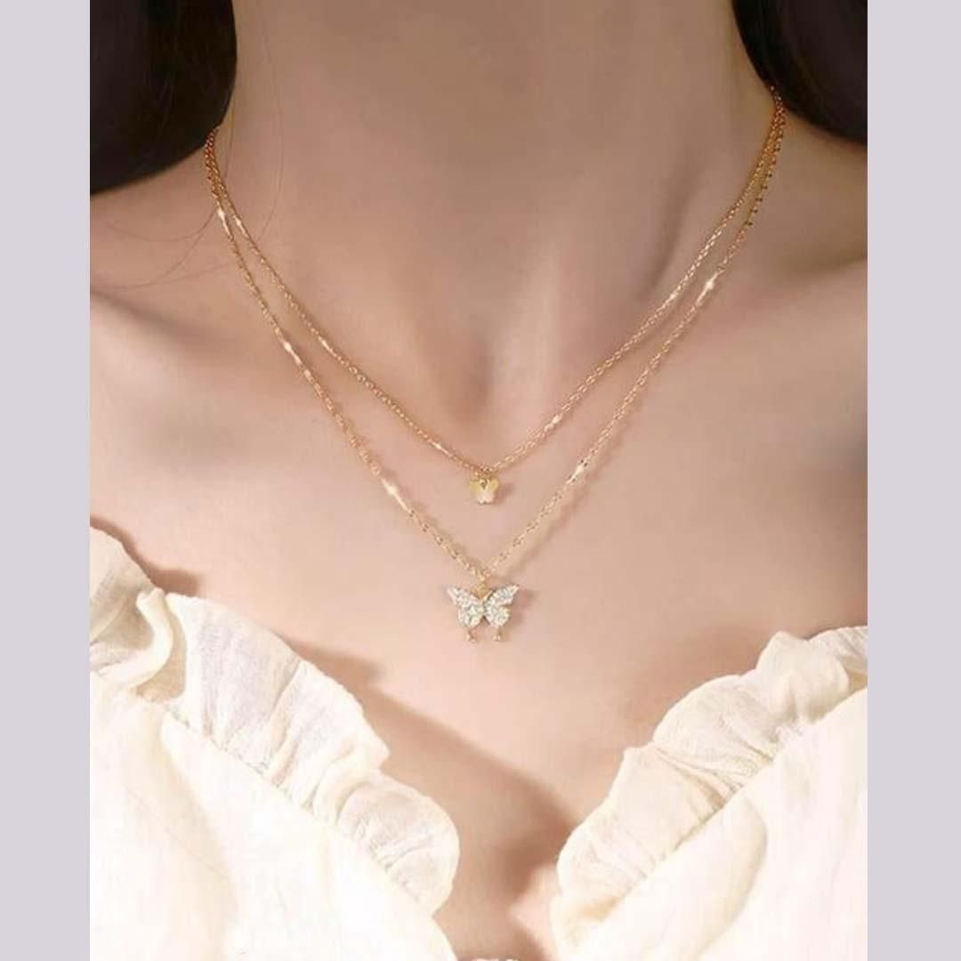 Double Layer Clavicle Chain Necklace