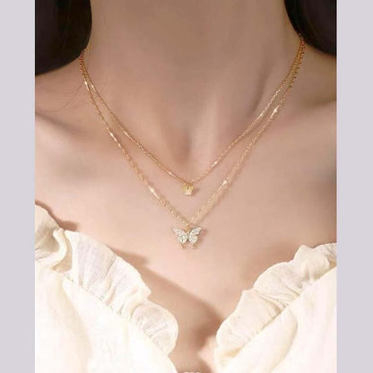 Double Layer Clavicle Chain Necklace