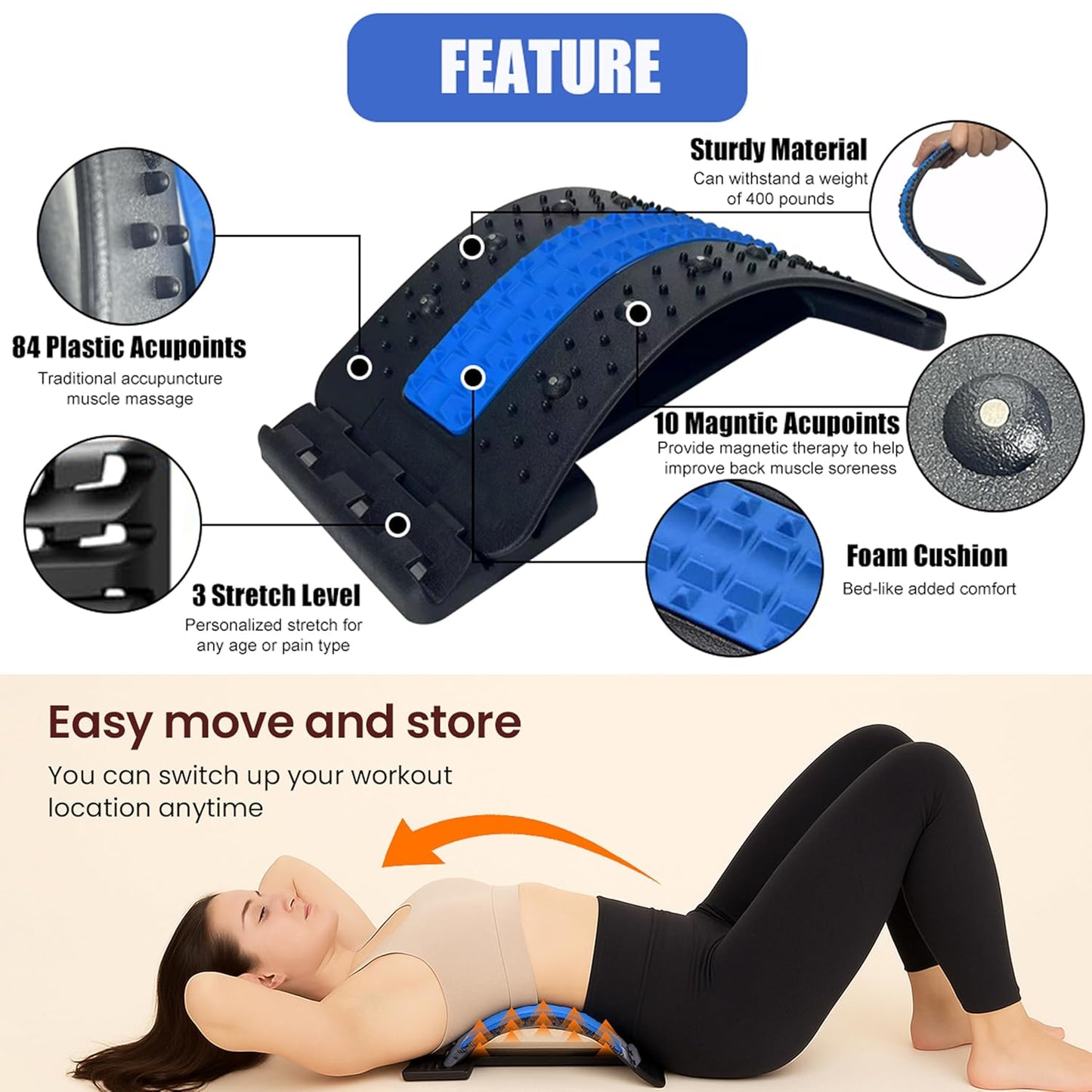 Multi-Level Back Stretcher Posture Corrector