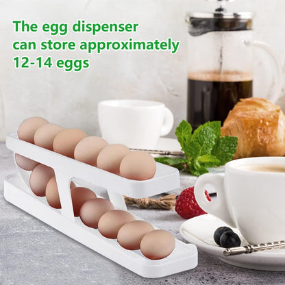Automatically Rolling Egg Holder Container Display Rack