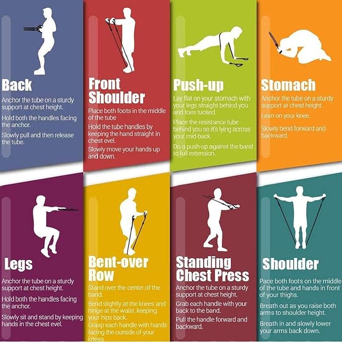 Natural Rubber Resistance Tube Toning Tube for Exercise